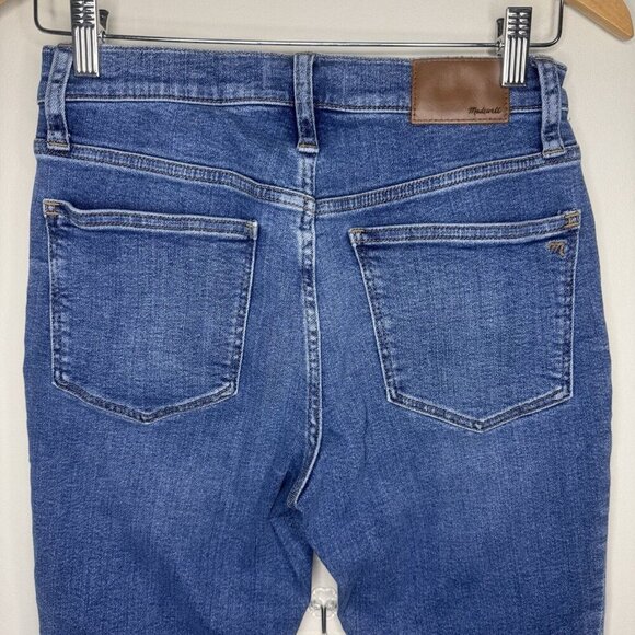 Madewell 9” Mid-Rise Skinny Crop Jeans Womens Size 27 Button-Front Medium Wash - Picture 4 of 7